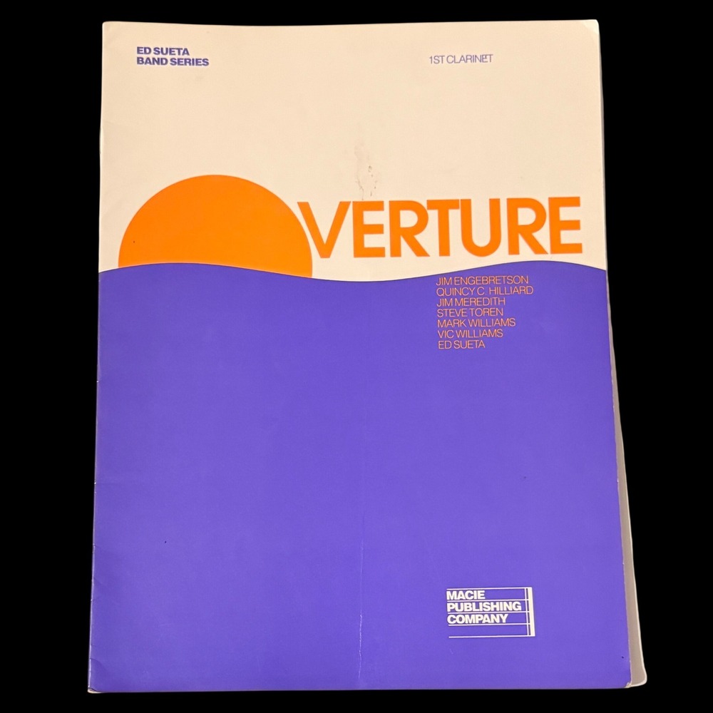 Ed Sueta Band Series Overture 1st Clarinet Sheet Music Book 1989 Macie Pub
